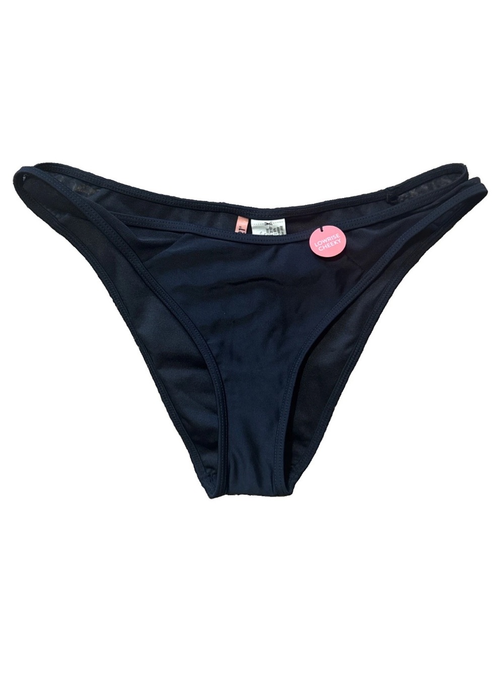Forever 21 Black Mesh Sheer Low Rise Cheeky Bikini Bottom Women Medium